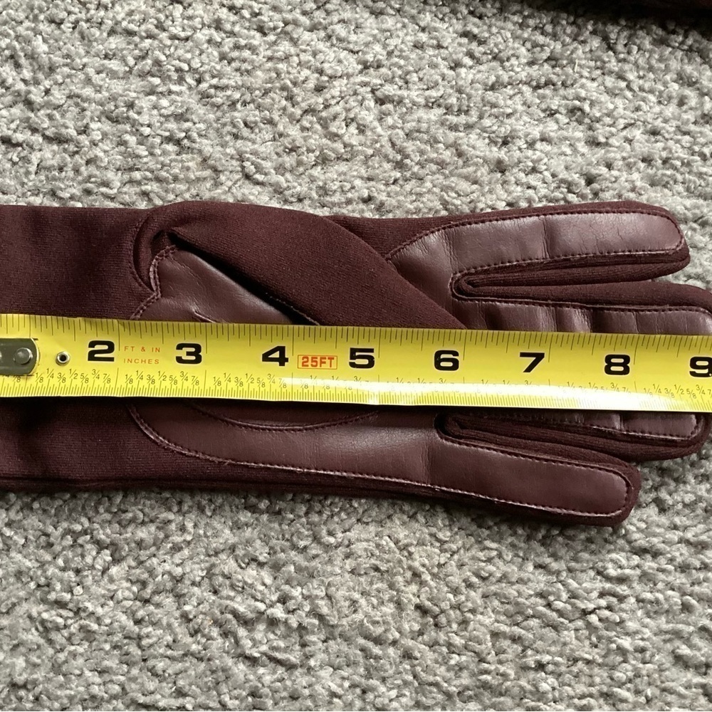 Vintage NOS Womens/Ladies OSFA Driving Gloves Burgundy w Thermal Insulation New! - Picture 9 of 10